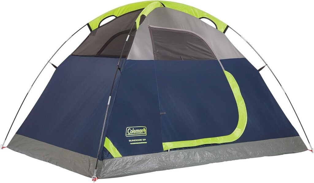 Coleman Sundome Camping Tent, 2/3/4/6 Person Dome Tent with Snag-Free Poles for Easy Setup in Under 10 Mins, Included Rainfly Blocks Wind Rain, Tent for Camping, Festivals, Backyard, Sleepovers