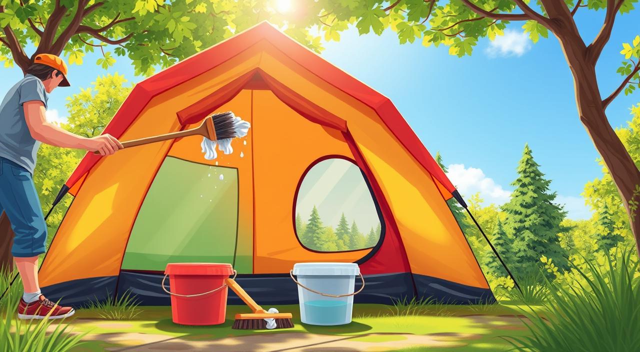 how to clean mildew from tent