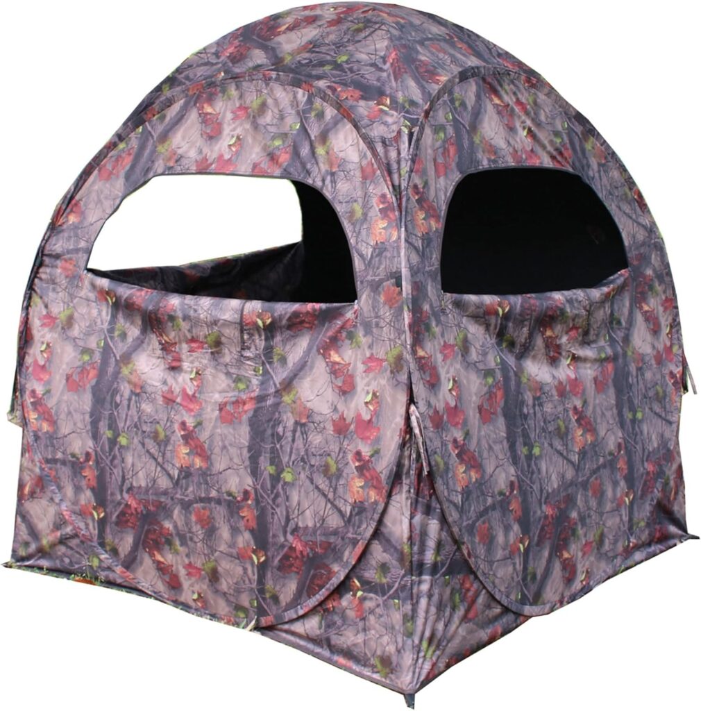 HME Products Spring Steel Lightweight Durable Portable Hunting Pop-Up Ground Blind- Easy Setup Takedown